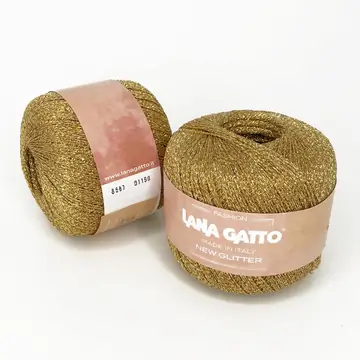 Lana Gatto, New Glitter, Нейлон 49% Полиэстер 51%, Желтый/Золото (8587)