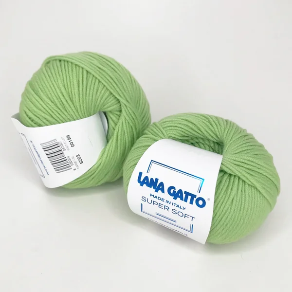 Lana Gatto, Super soft, Меринос 100%, Зеленый/Желто-зеленый/Зеленое яблоко (5282)