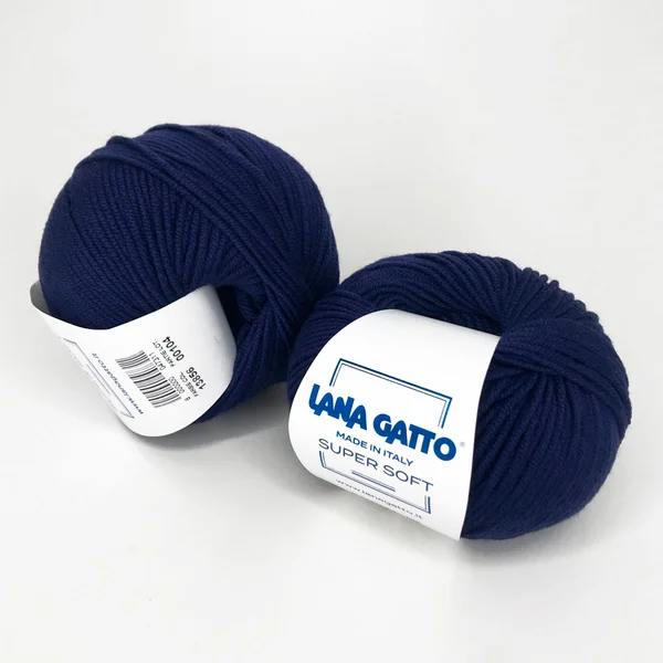 Lana Gatto, Super soft, Меринос 100%, Синий/Синий (13856)