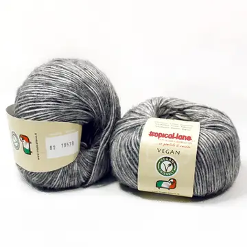 Tropical Lane, Vegan, Акрил 15% Вискоза 15% Хлопок 70%, 82:Черно-белый