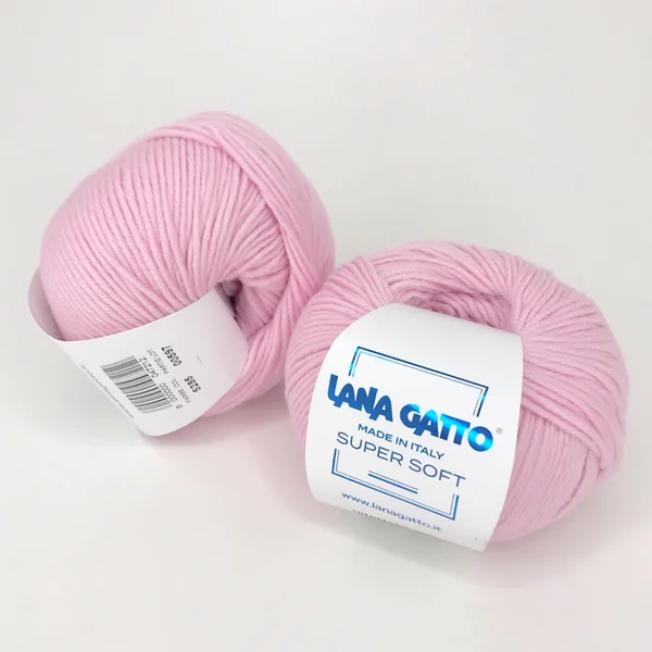 Lana Gatto, Super soft, Меринос 100%, Розовый/Розовый (05285)