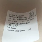ZEGNA BARUFFA LANE BORGOSESIA, Millenium, Меринос 100%, Молочный/Белый (001205) 3