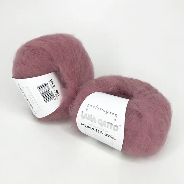 Lana Gatto, Mohair Royal, Мохер 80% Нейлон 20%, Розовый/Античная роза (7259)