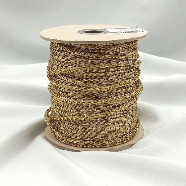 Kyototex, METALLIC-CHAIN, Вискоза 73% / Нейлоновая плёнка / Японская бумага 13%, Желтый/Золото (21-09-21-5)