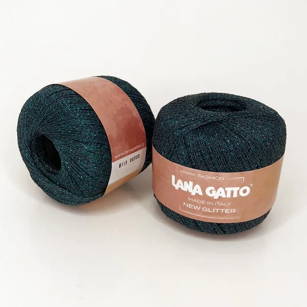 Lana Gatto, New Glitter, Нейлон 49% Полиэстер 51%, Сине-зеленый/Сумеречный лес (9118)