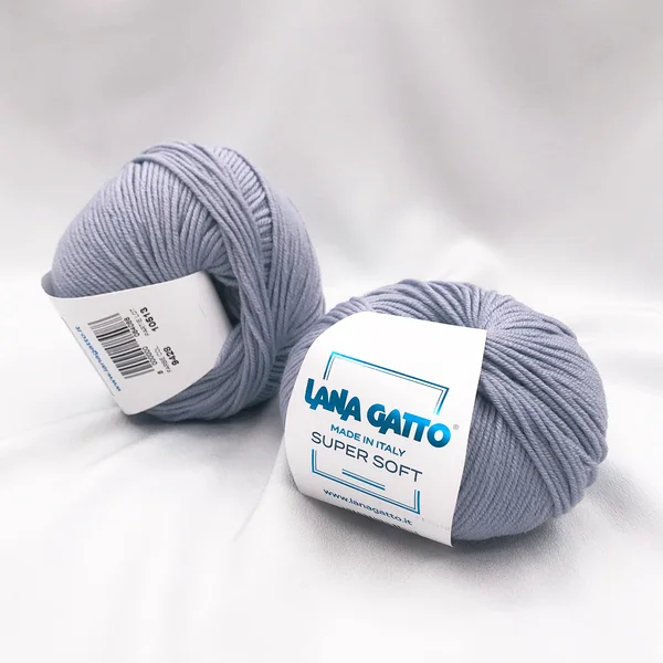 Lana Gatto, Super soft, Меринос 100%, Сиреневый/Сиреневый туман (9428)