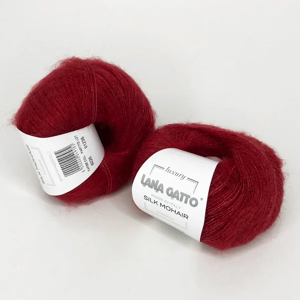 Lana Gatto, Silk Mohair, Кид мохер 75% Шёлк 25%, Бордовый/Красный бархат (6026)
