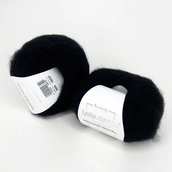 Lana Gatto, Mohair Royal, Мохер 80% Нейлон 20%, Черный/Черный (5000)