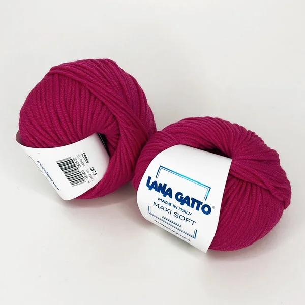 Lana Gatto, Maxi Soft, Меринос 100%, Фуксия/Фуксия (5240)