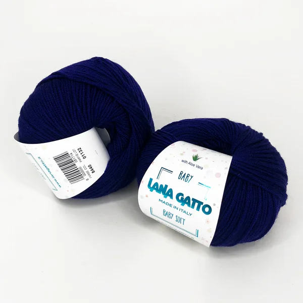 Lana Gatto, Baby Soft, Меринос 100%, Синий/Ночка (8440)