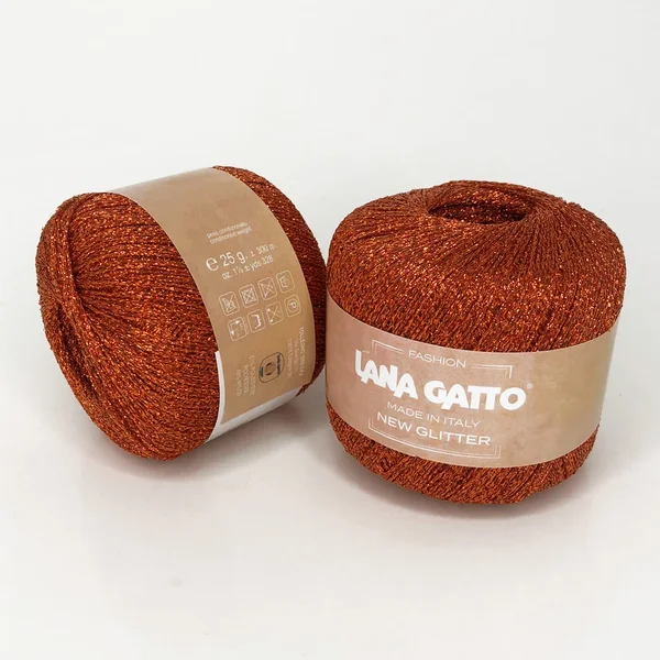 Lana Gatto, New Glitter, Нейлон 49% Полиэстер 51%, Оранжевый/Оранжевый (9117)