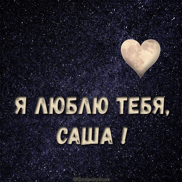 Бесплатная красивая картинка Я люблю тебя Саша