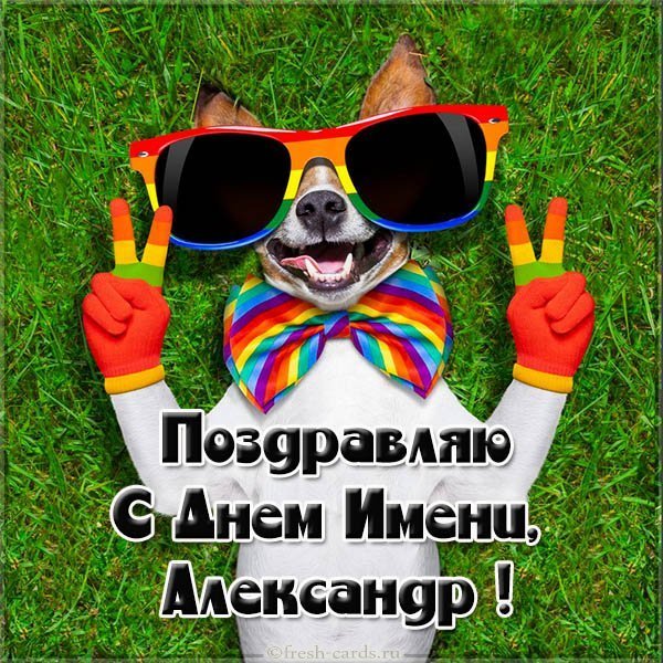 Фото открытка на день Александра