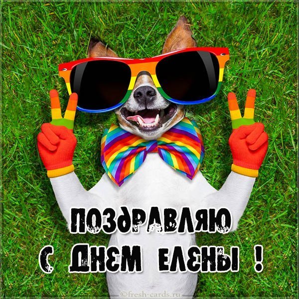 Фото открытка с днем Елены