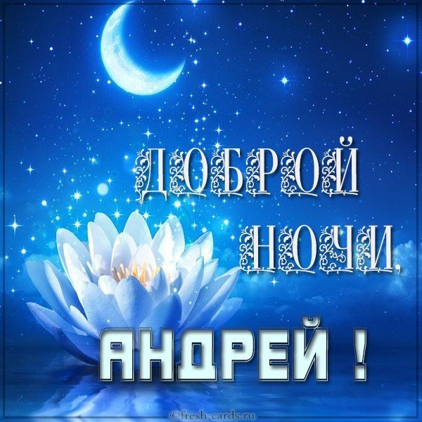Картинка доброй ночи Андрей