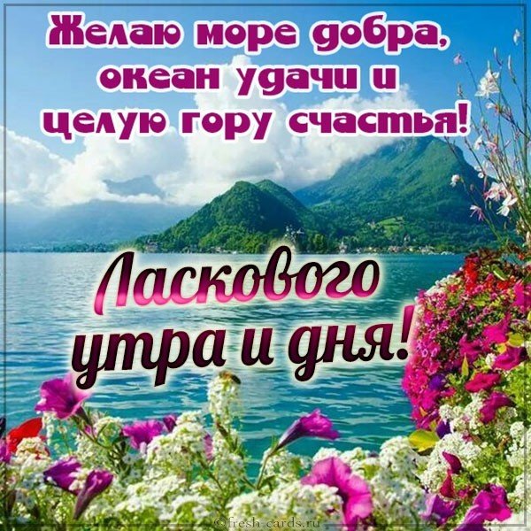 Картинка ласкового утра и дня пожелание