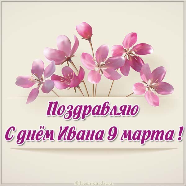 Картинка на 9 марта с днем Ивана