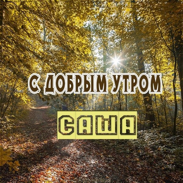 Картинка с добрым утром для Саши