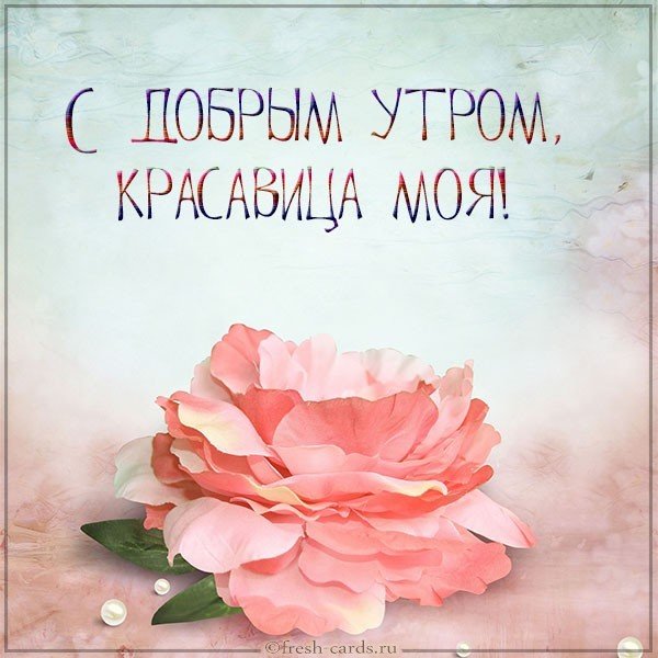 Картинка с добрым утром красавица моя