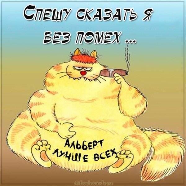 Картинка с приколом про Альберта