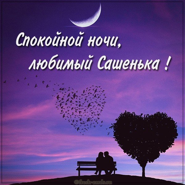 Картинка спокойной ночи любимый Сашенька