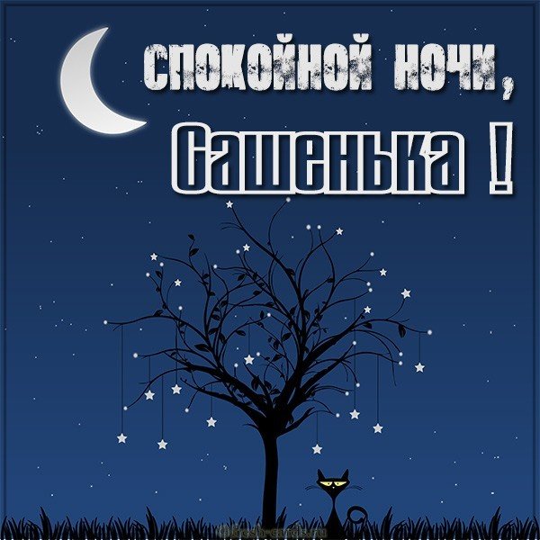 Картинка спокойной ночи Сашенька