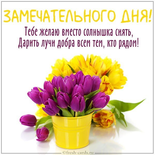 Картинка замечательного дня с надписью красивая