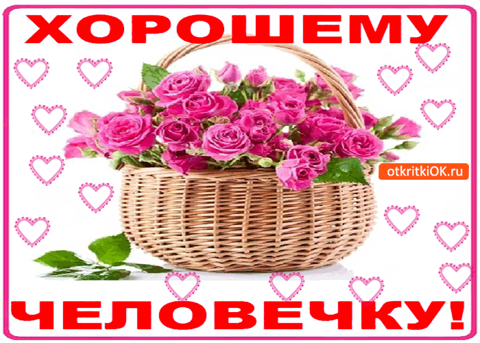 Хорошему человеку полная корзина роз