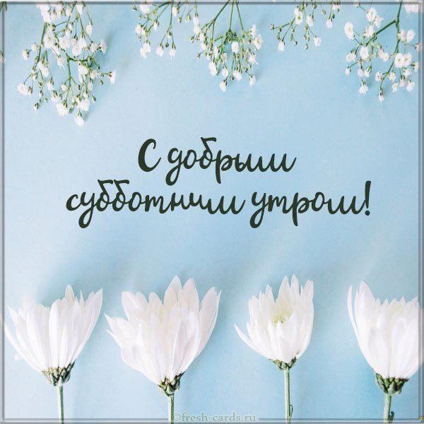 Красивая электронная открытка с добрым субботним утром