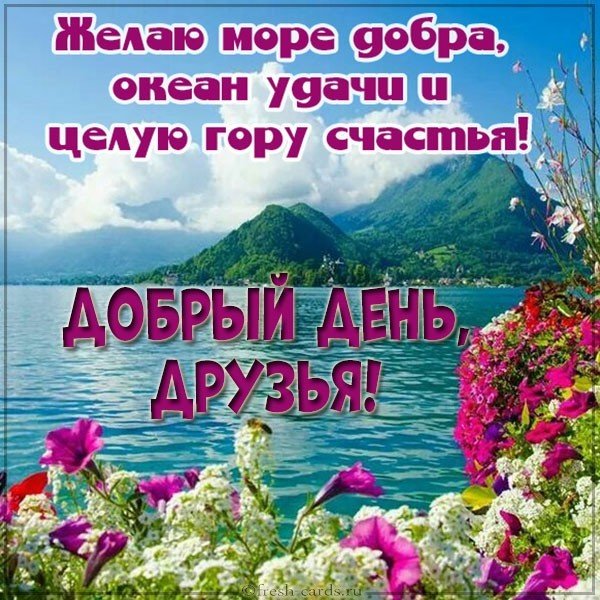 Красивая открытка добрый день друзья