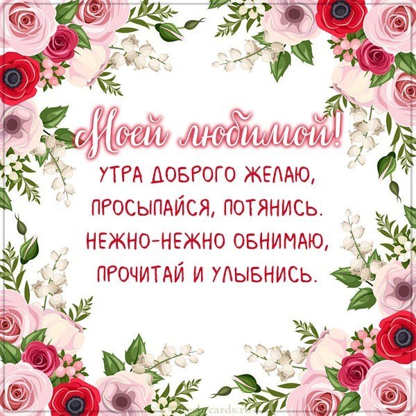 Нежная картинка с добрым утром любимой девушке