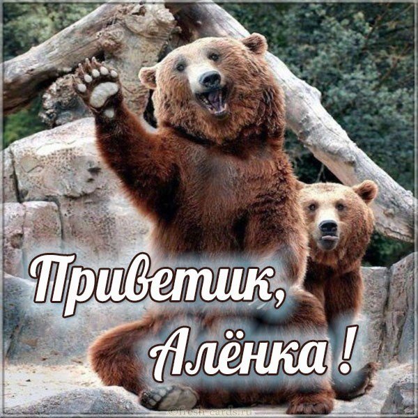 Открытка Алинка приветик