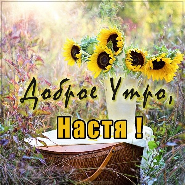 Открытка доброе утро Настя
