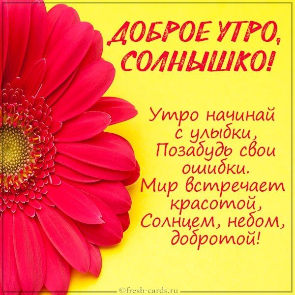 Открытка доброе утро солнышко женщине