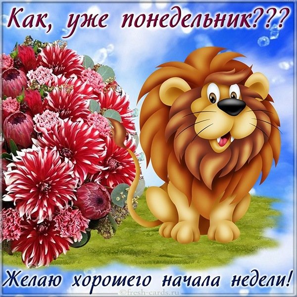 Открытка доброго понедельника и хорошей недели