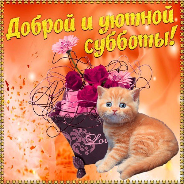 Открытка доброй субботы бесплатно