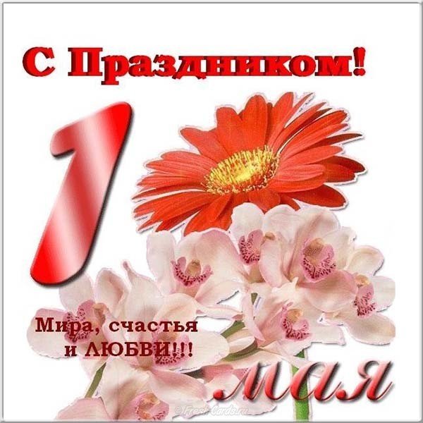 Открытка к 1 мая электронная