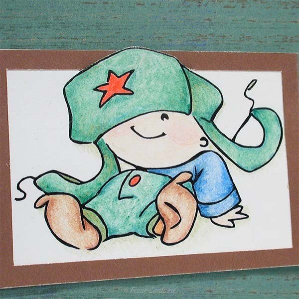 Открытка к 23 февраля нарисованная карандашом
