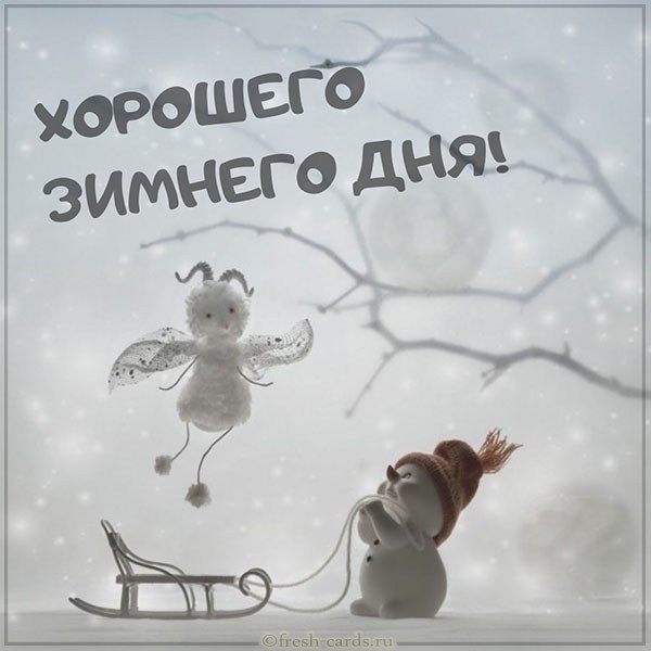 Открытка хорошего зимнего дня прикольная