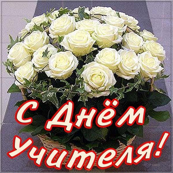 Открытка ко дню учителя легкая