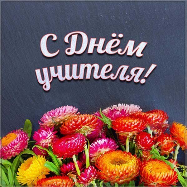 Открытка на день учителя