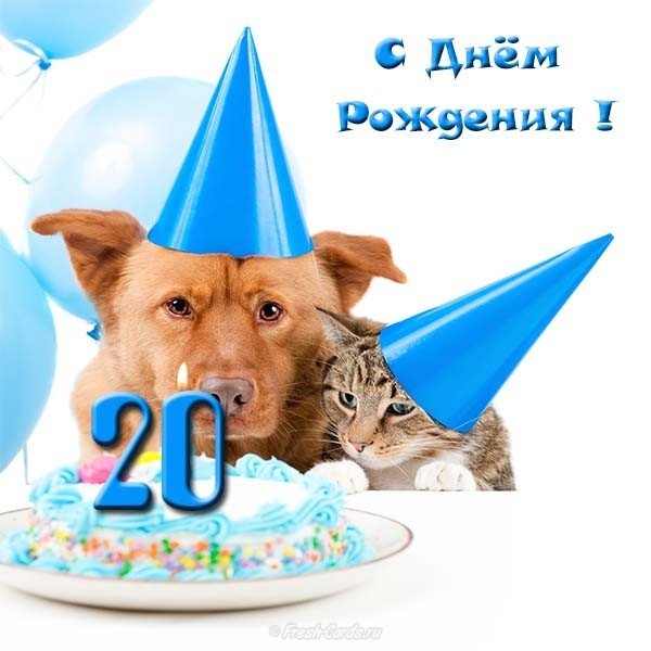 Открытка с 20 летием парню прикольная