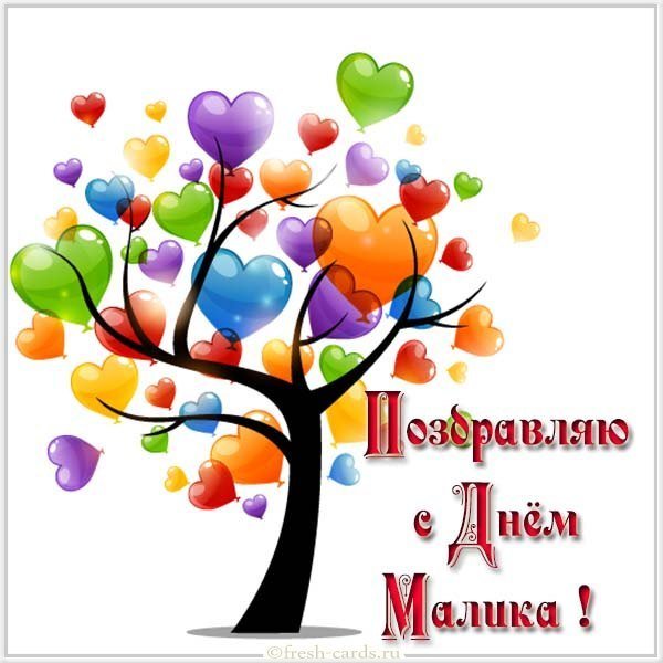Открытка с днем Малика