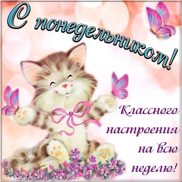 Открытка с днем недели понедельник