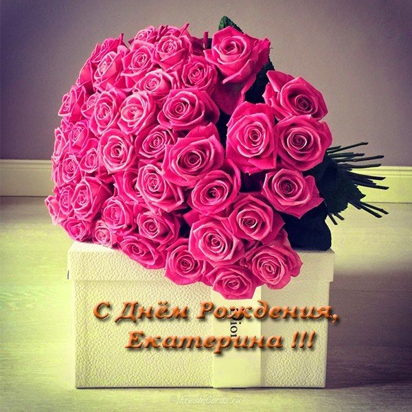 Открытка с днем рождения Екатерина