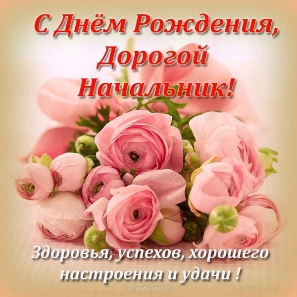Открытка с днем рождения начальнику бесплатная