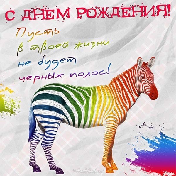 Открытка с днем рождения с животными мужчине