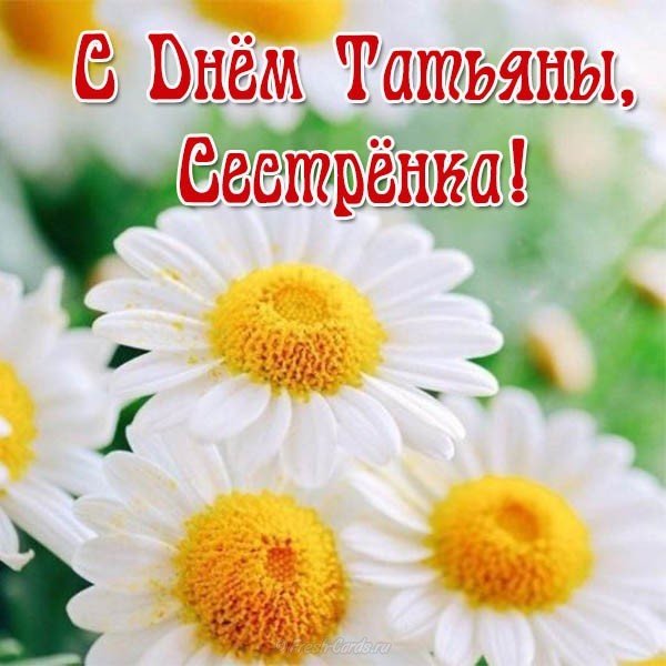 Открытка с днем Татьяны сестре