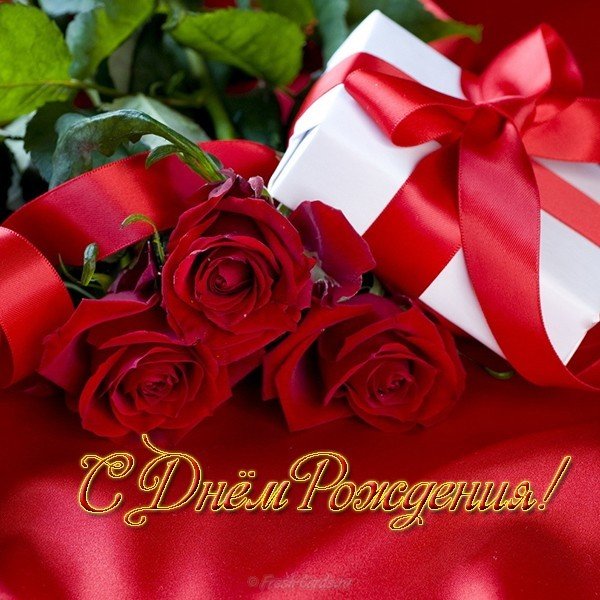 Открытка с днём рождения девушке цветы
