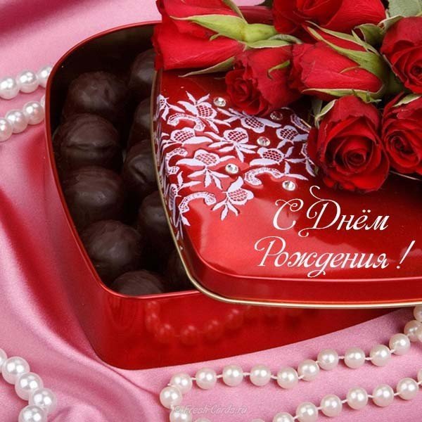 Открытка с днём рождения женщине без текста